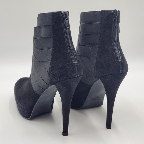 Stuart Weitzman - Black Suede Platform Booties - Picture 4 of 16